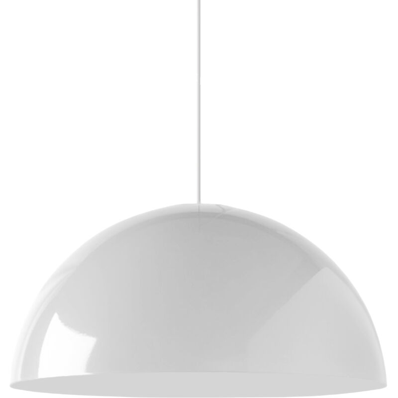 foto del prodotto cassis sospensione, 1xe27, max 42w, metallo, bianco lucido, d40cm lumicom