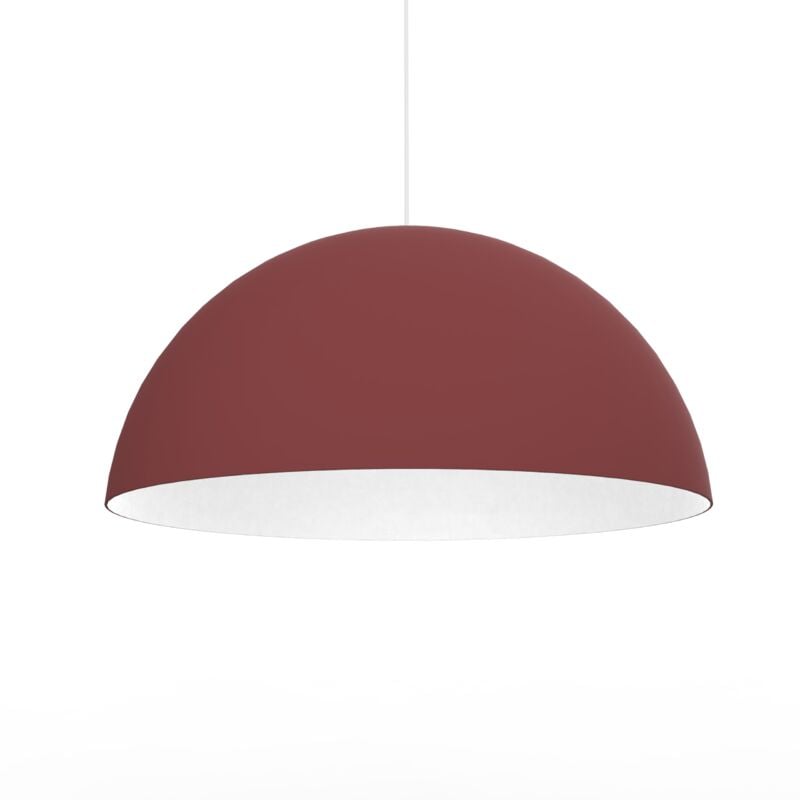 foto del prodotto cassis sospensione, 1xe27, max 42w, metallo, rosso cowhide bianco, d40cm lumicom