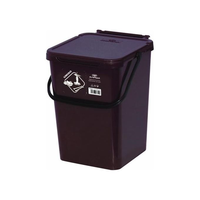 foto del prodotto cassonetto per la raccolta differenziata in plastica, pattumiera marrone