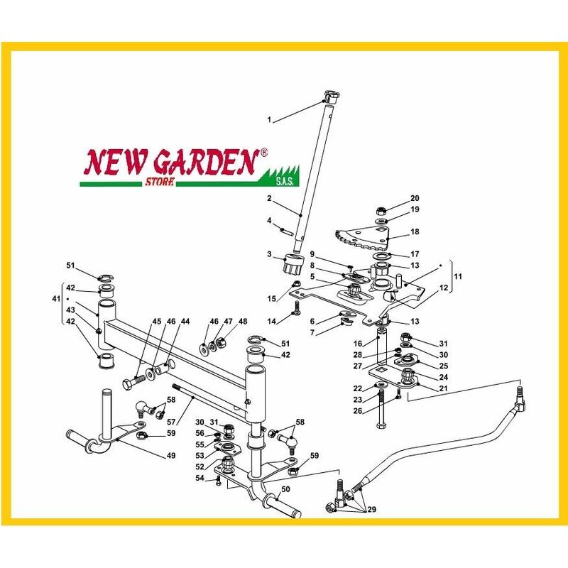 foto del prodotto castelgarden esploso sterzo trattorino 92cm gt 13 92 ggp stiga mountfield 29 asta comando sterzo 382000538 1