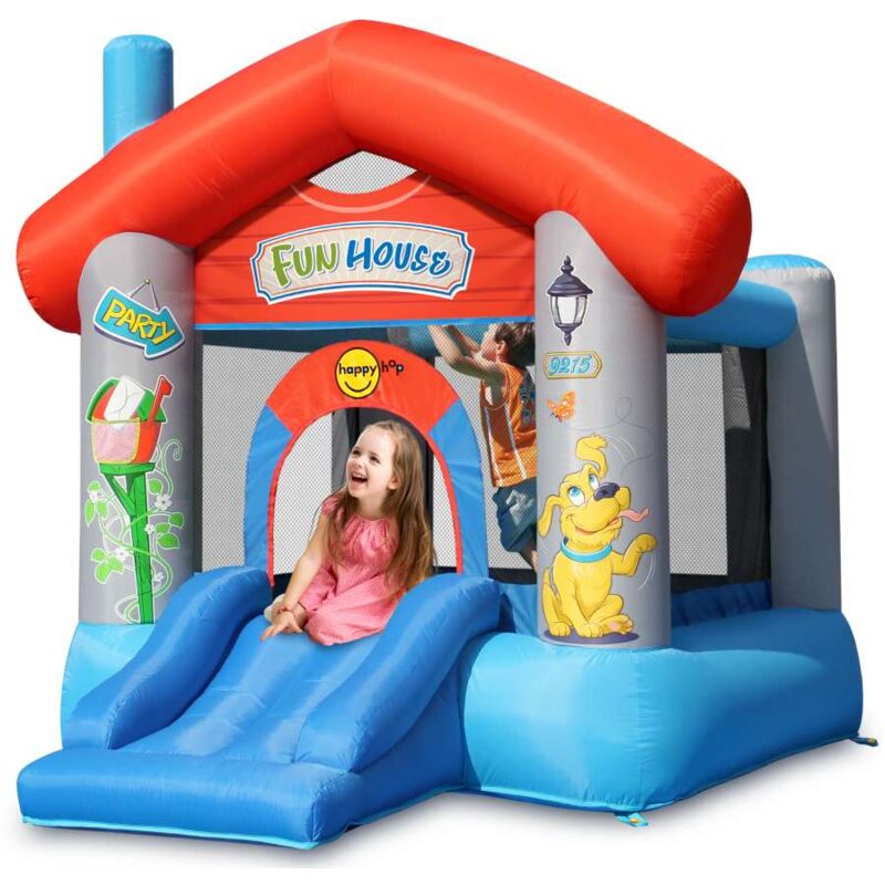 foto del prodotto castello giostra gonfiabile con pompa happy hop fun house