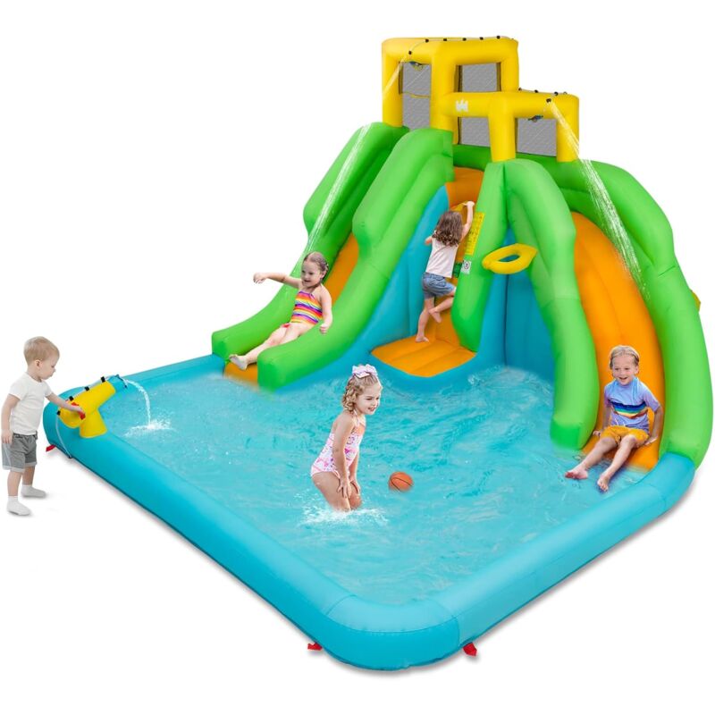 foto del prodotto castello gonfiabile per bambini 3 10 anni, 400 x 361 x 255 cm goplus