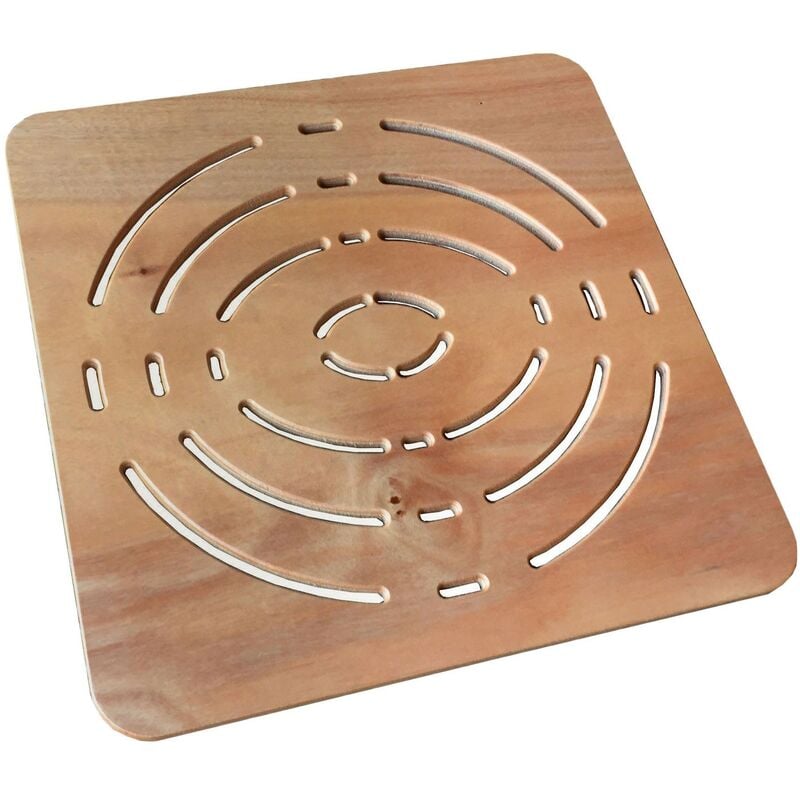 foto del prodotto castelmerlino pedana antiscivolo quadrata 50x50 in legno okum ideale per piatto 70x70
