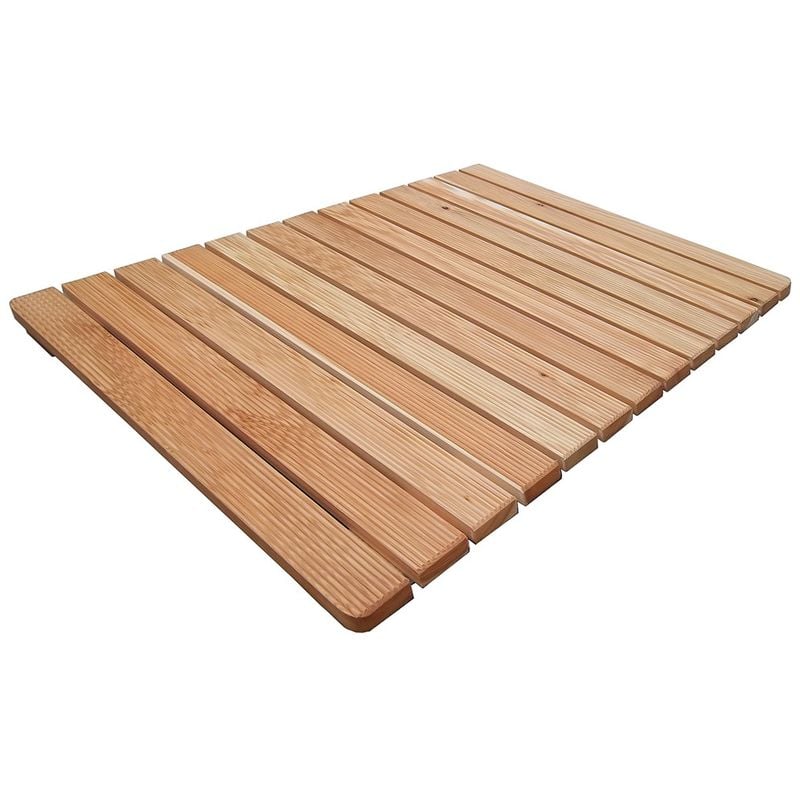 foto del prodotto castelmerlino pedana doccia antiscivolo 105x63 in legno ideale per piatto doccia 120x80 cm
