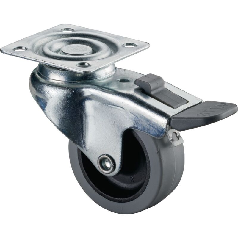 foto del prodotto caster .caoutchouc grigio 50 millimetri