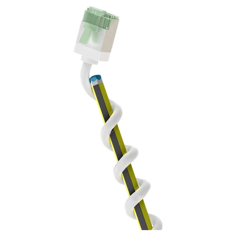 foto del prodotto cat 8.1 cavo patch ultra flessibile, slim, u ftp, bianco, spine extra corte, conduttore in rame privo di ossigeno al 99,9 ofc , lszh, guaina in