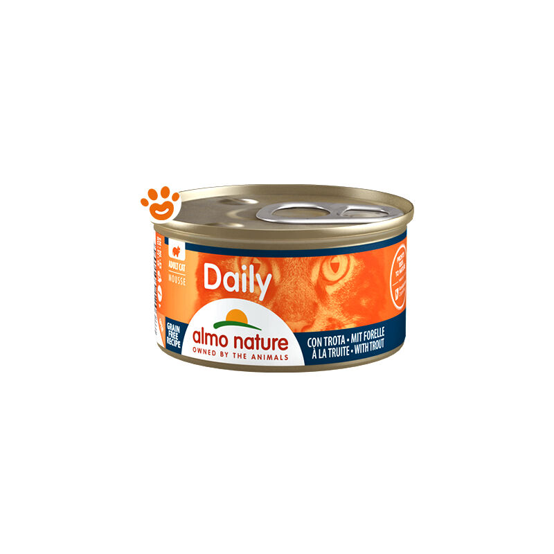 foto del prodotto cat adult daily mousse con trota megapack cat adult daily mousse con trota megapack lattina da 85 gr almo nature