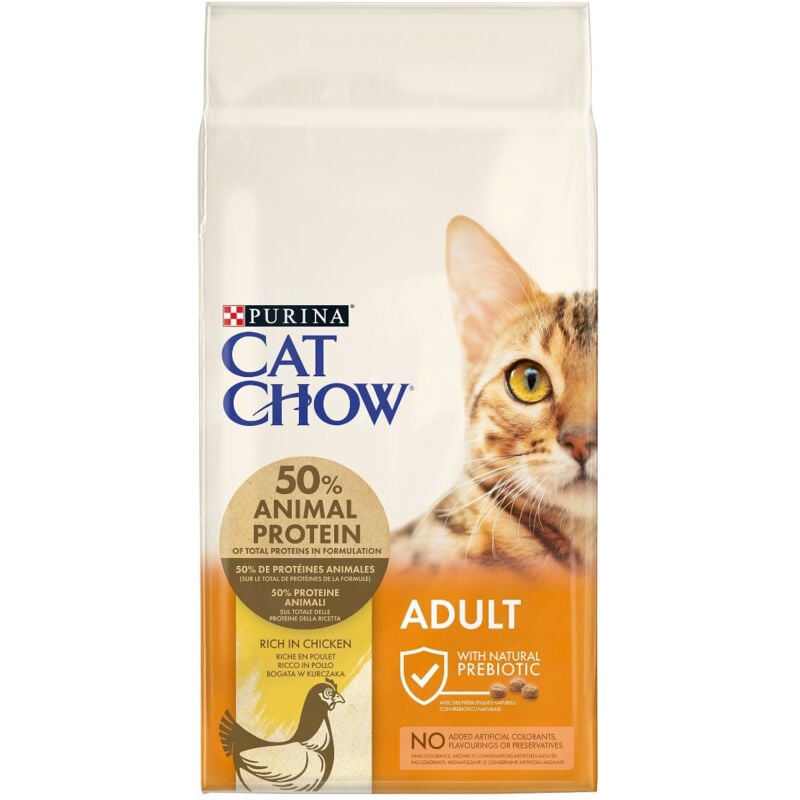 foto del prodotto cat chow per gatti adulti con pollo da 10 kg