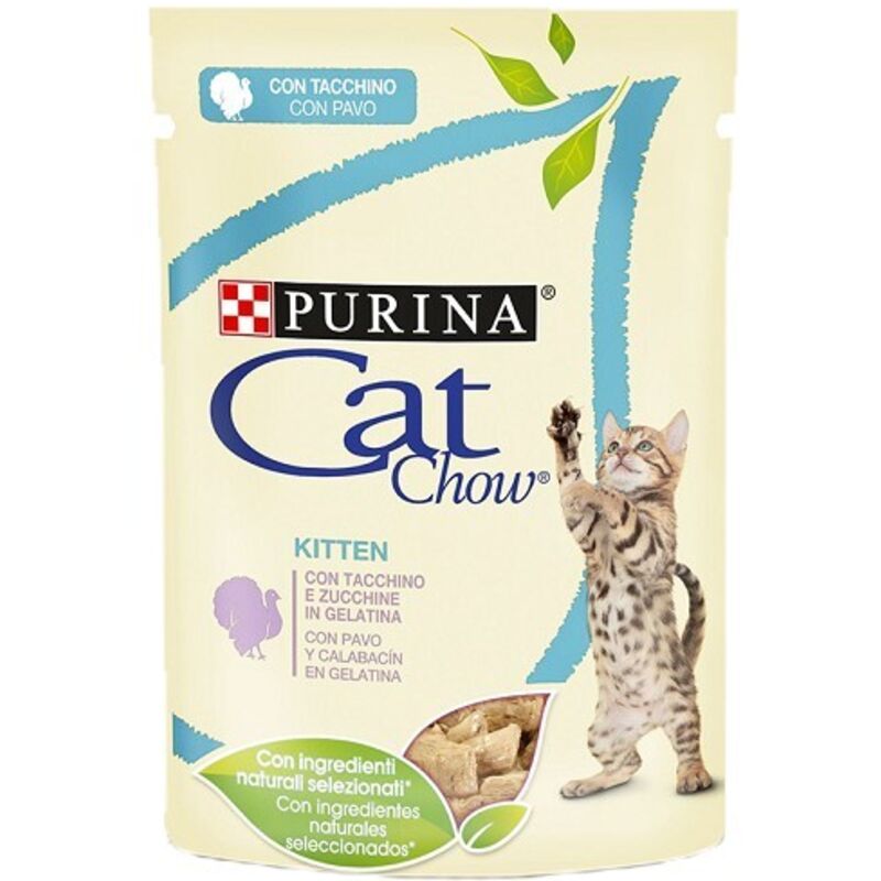 foto del prodotto cat chow purina kitten tacchino e zucchine purina kitten tacchino e zucchine bustina da 85 gr