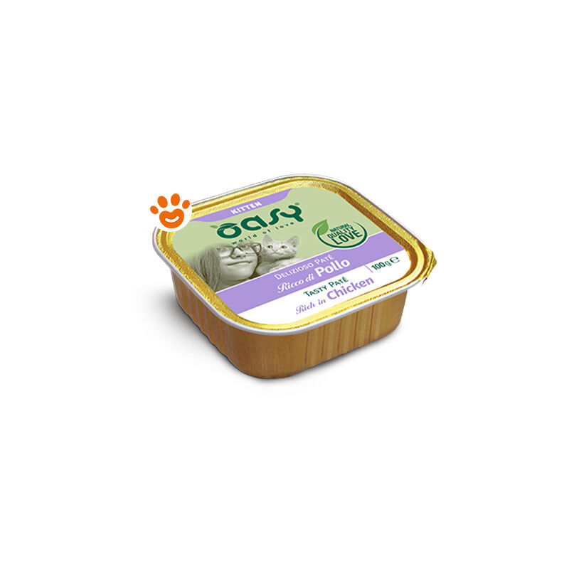 foto del prodotto cat delizioso pat kitten pollo cat delizioso pat kitten pollo vaschetta da 100 gr oasy