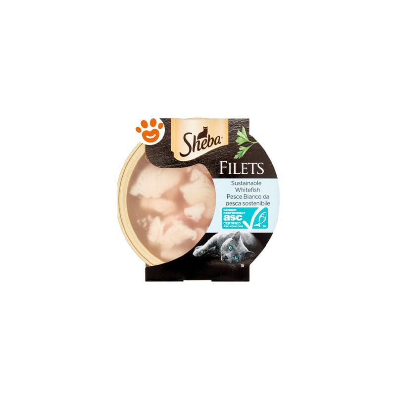 foto del prodotto cat filets pesce bianco cat filets pesce bianco vaschetta da 60 gr sheba
