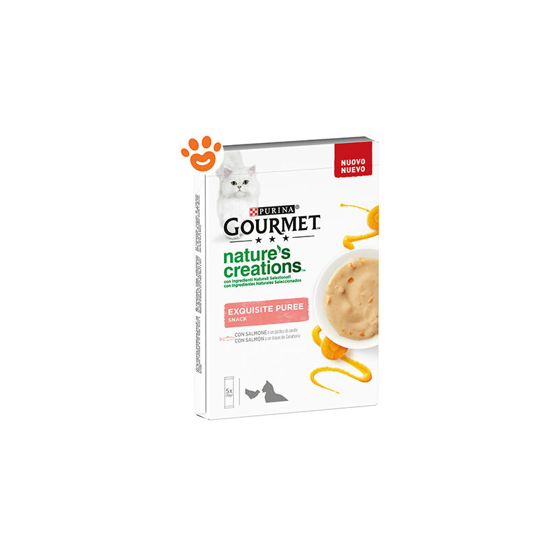 foto del prodotto cat gourmet nature creations exquisite puree con salmone e carote cat gourmet nature creations exquisite puree con salmone e carote confezione da