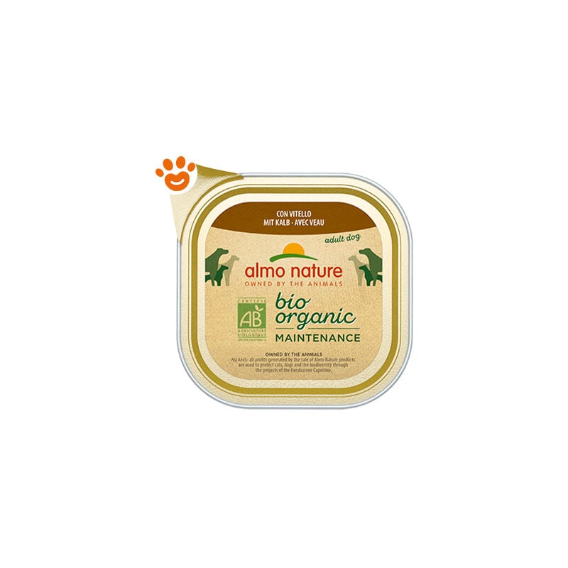 foto del prodotto cat hfc bio organic con vitello cat hfc bio organic con vitello vaschetta da 100 gr almo nature