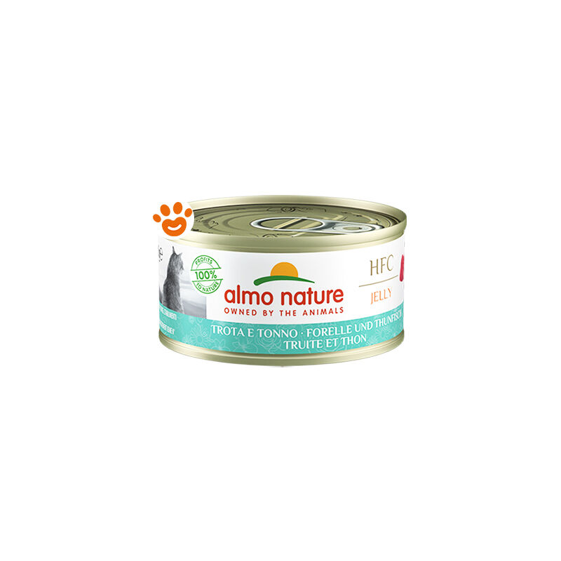 foto del prodotto cat hfc jelly trota e tonno 5036h megapack cat hfc jelly trota e tonno 5036h megapack lattina da 70 gr almo nature