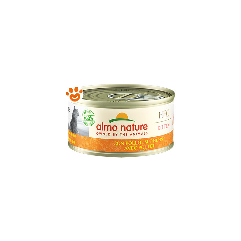 foto del prodotto cat hfc kitten con pollo 5105h megapack cat hfc kitten con pollo 5105h megapack lattina da 70 gr almo nature