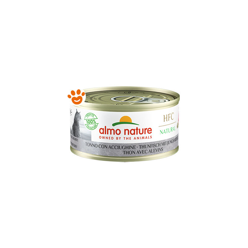 foto del prodotto cat hfc natural tonno con acciughine 5084h megapack cat hfc natural tonno con acciughine 5084h megapack lattina da 70 gr almo nature