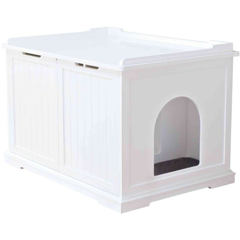 foto del prodotto cat house xl per nascondere la cassetta igienica 75×51×53cm, bianco