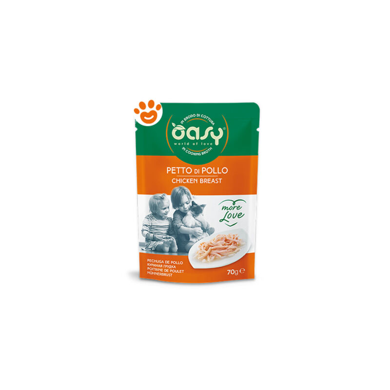 foto del prodotto cat more love petto di pollo cat more love petto di pollo vaschetta da 70 gr oasy