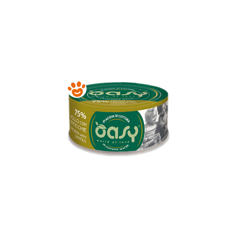 foto del prodotto cat more love pollo con lenticchie cat more love pollo con lenticchie lattina da 70 gr oasy