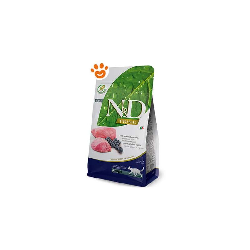 foto del prodotto cat n d prime adult grain free agnello e mirtillo cat n d prime adult grain free agnello e mirtillo sacco da 1,5 kg farmina