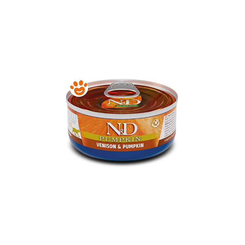 foto del prodotto cat n d pumpkin cervo e zucca cat n d pumpkin cervo e zucca lattina da 70 gr farmina