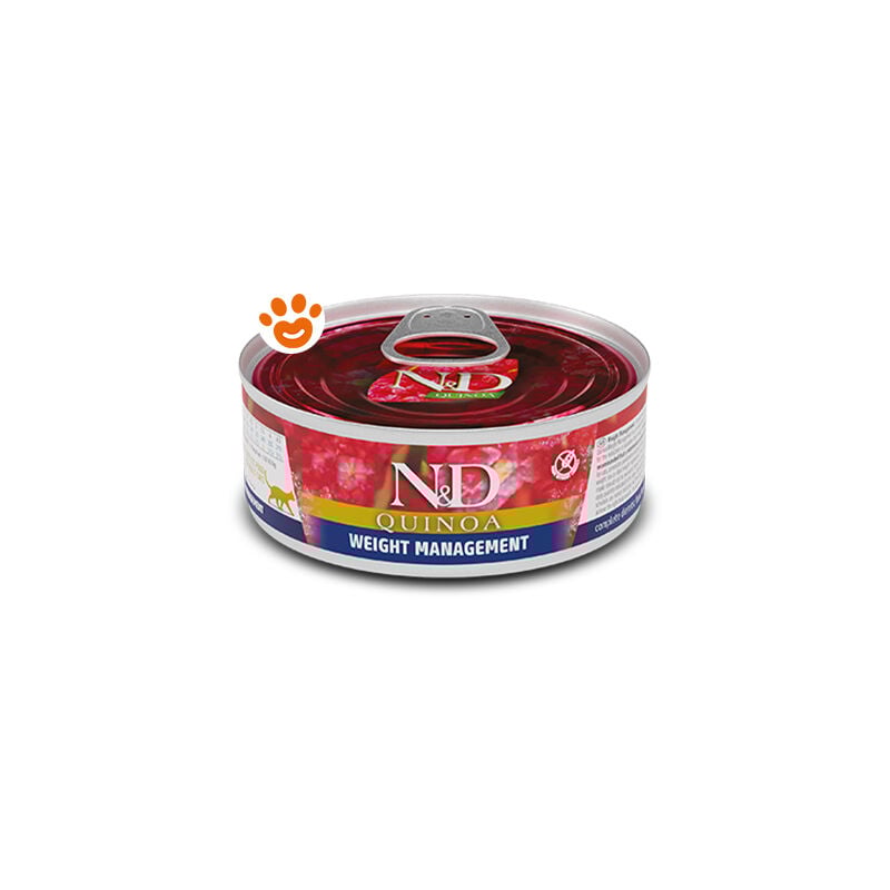 foto del prodotto cat n d quinoa weight management cat n d quinoa weight management lattina da 80 gr farmina