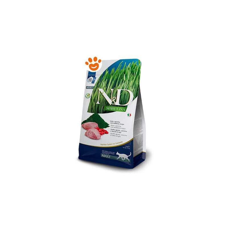 foto del prodotto cat n d spirulina adult agnello cat n d spirulina adult agnello sacco da 1,5 kg farmina