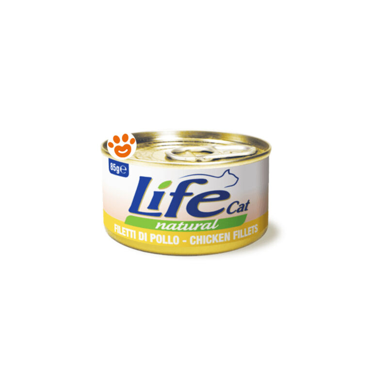 foto del prodotto cat natural filetti di pollo cat natural filetti di pollo lattina da 85 gr life