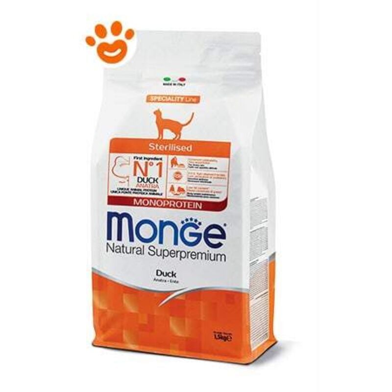 foto del prodotto cat natural superpremium sterilizzato anatra cat natural superpremium sterilizzato anatra sacco da 10 kg monge