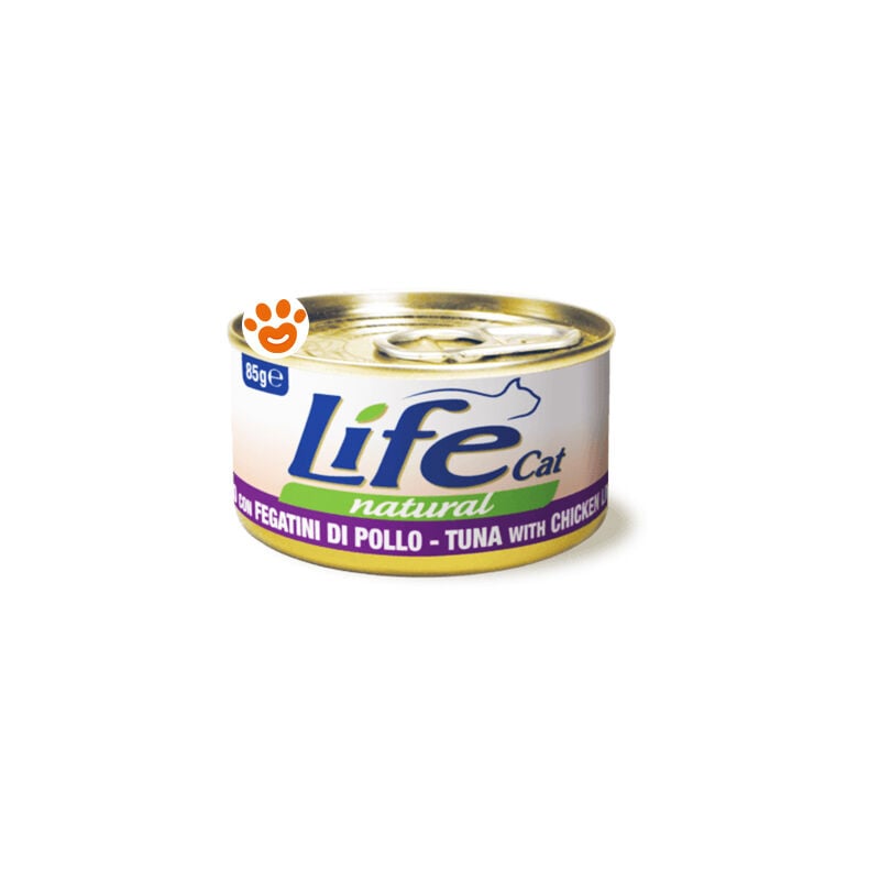 foto del prodotto cat natural tonno con fegatini di pollo cat natural tonno con fegatini di pollo lattina da 85 gr life