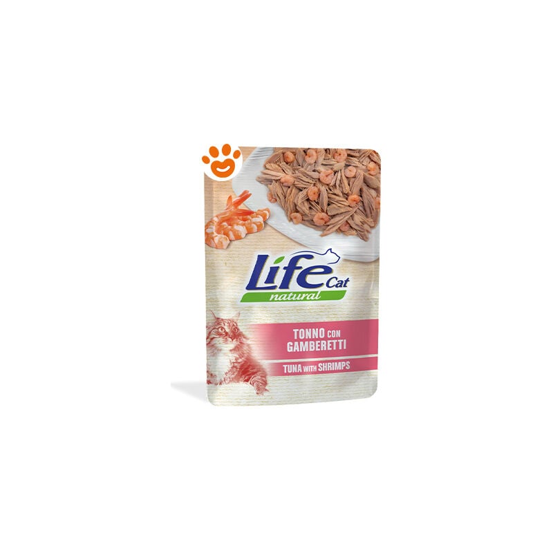 foto del prodotto cat natural tonno con gamberetti cat natural tonno con gamberetti bustina da 70 gr life