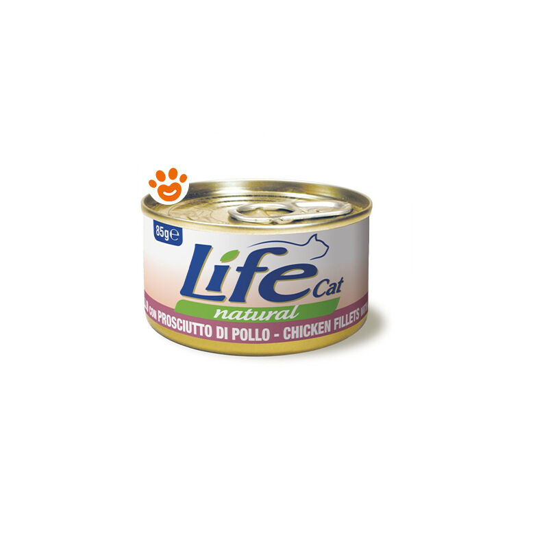foto del prodotto cat natural tonno con prosciutto di pollo cat natural tonno con prosciutto di pollo lattina da 85 gr life