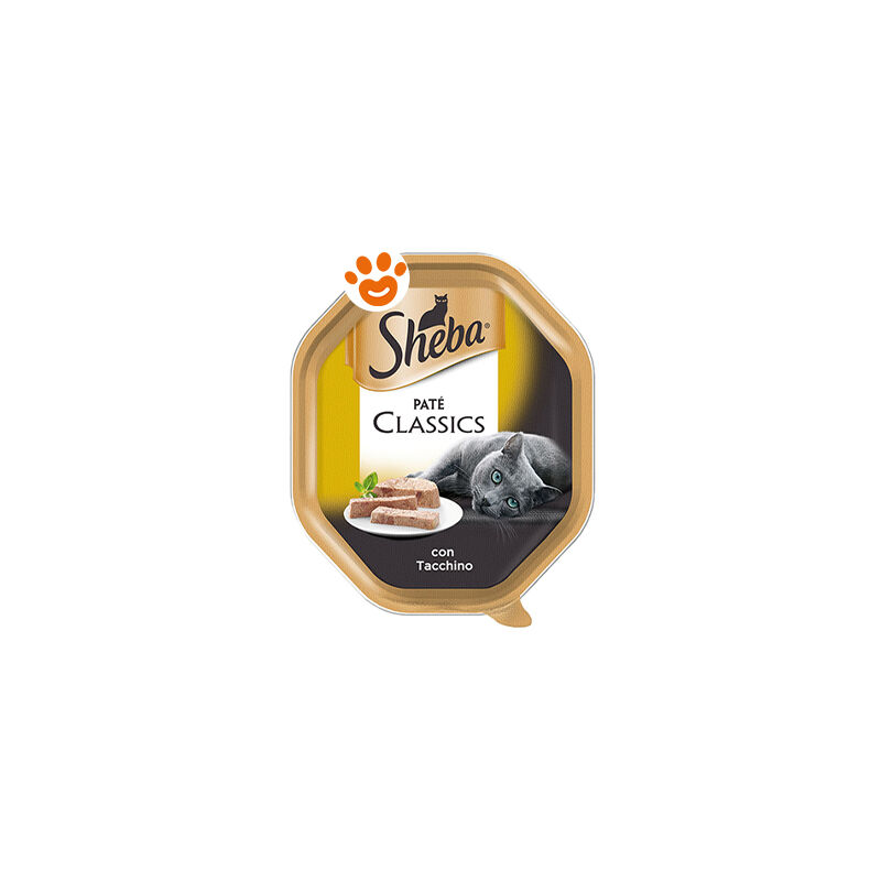 foto del prodotto cat pat classic con tacchino cat pat classic con tacchino vaschetta da 85 gr sheba