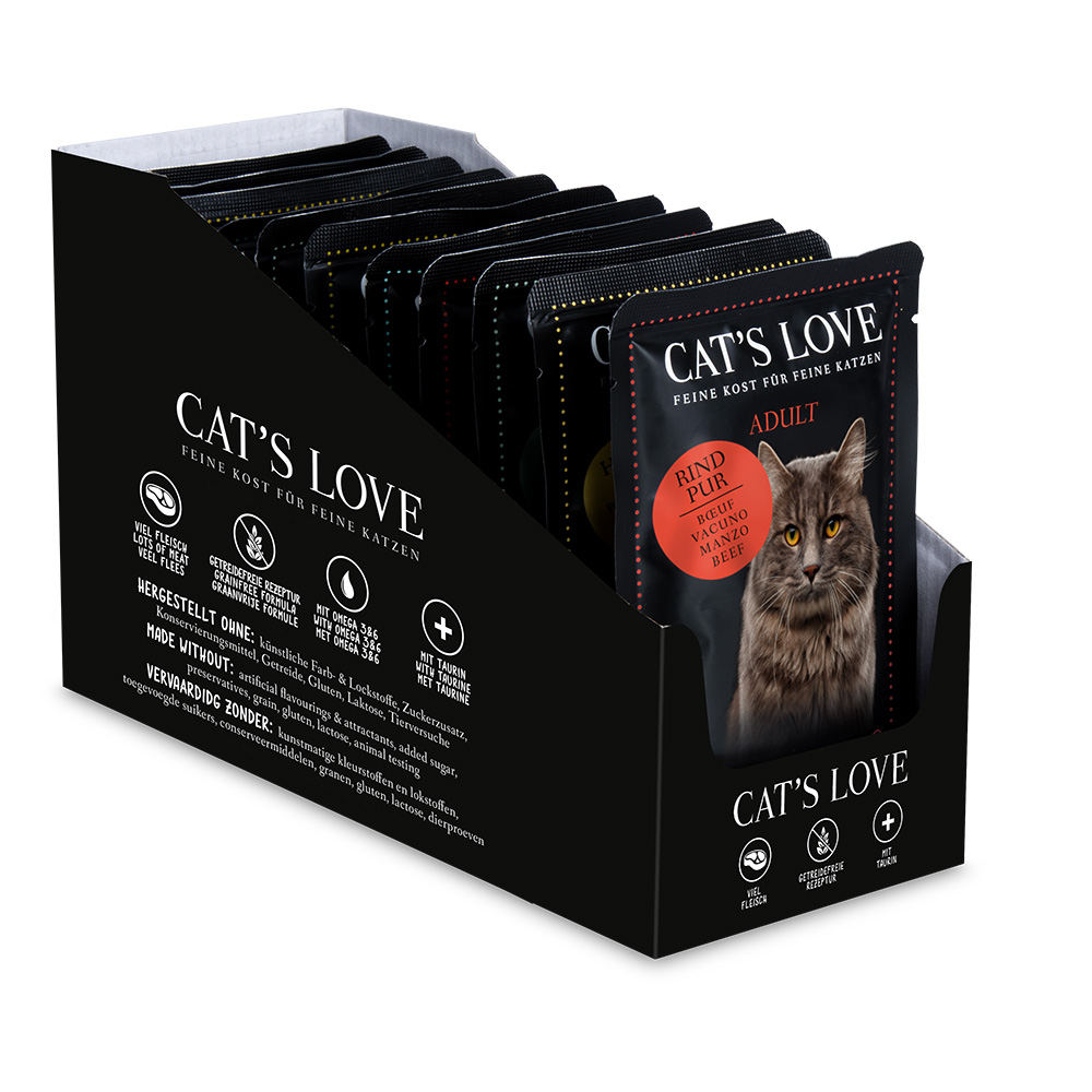foto del prodotto cat s love 12 x 85 g umido per gatto pacco misto