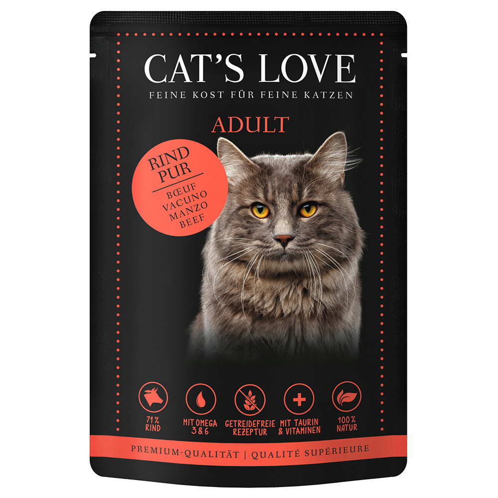foto del prodotto cat s love 12 x 85 g umido per gatto puro manzo