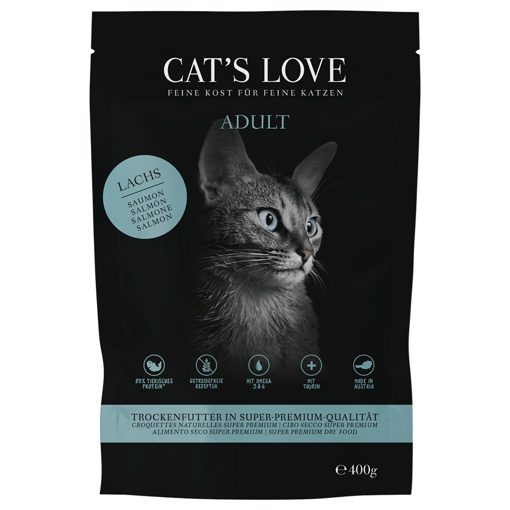 foto del prodotto cat s love adult salmone crocchette per gatto 400 g