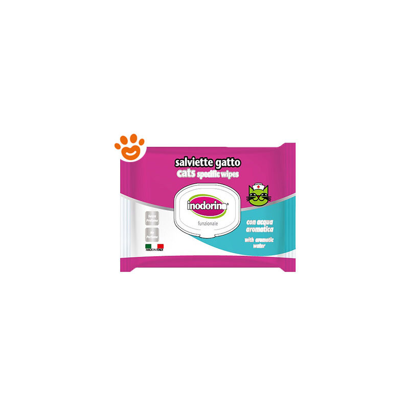 foto del prodotto cat salviette funzionali con delicata acqua aromatica 40 salviette inodorina
