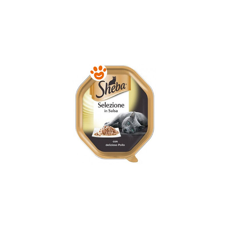 foto del prodotto cat selezione in salsa con pollo cat selezione in salsa con pollo vaschetta da 85 gr sheba