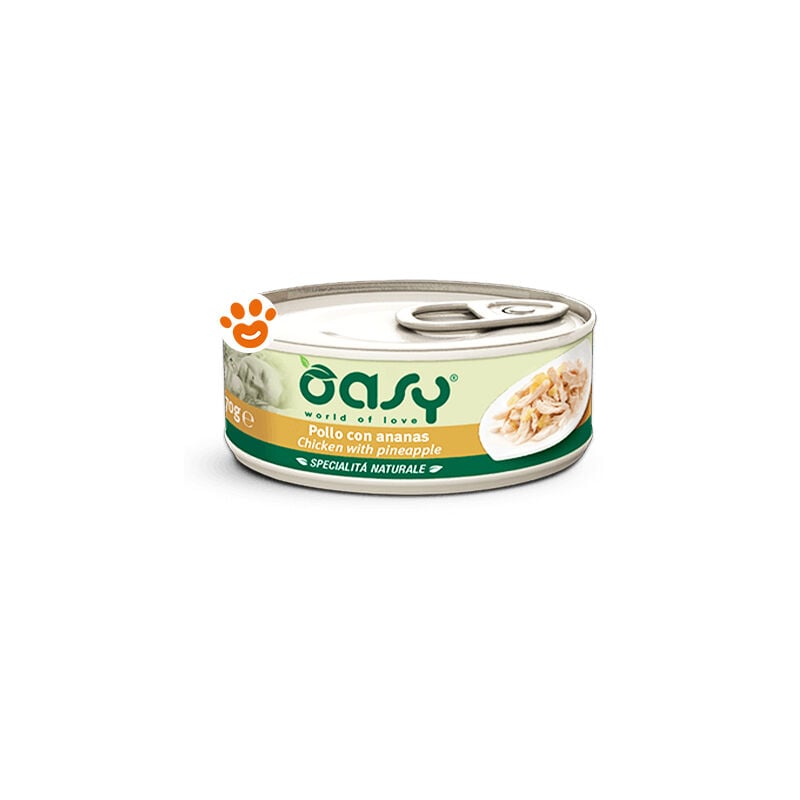 foto del prodotto cat specialit naturali pollo con ananas cat specialit naturali pollo con ananas lattina da 70 gr oasy