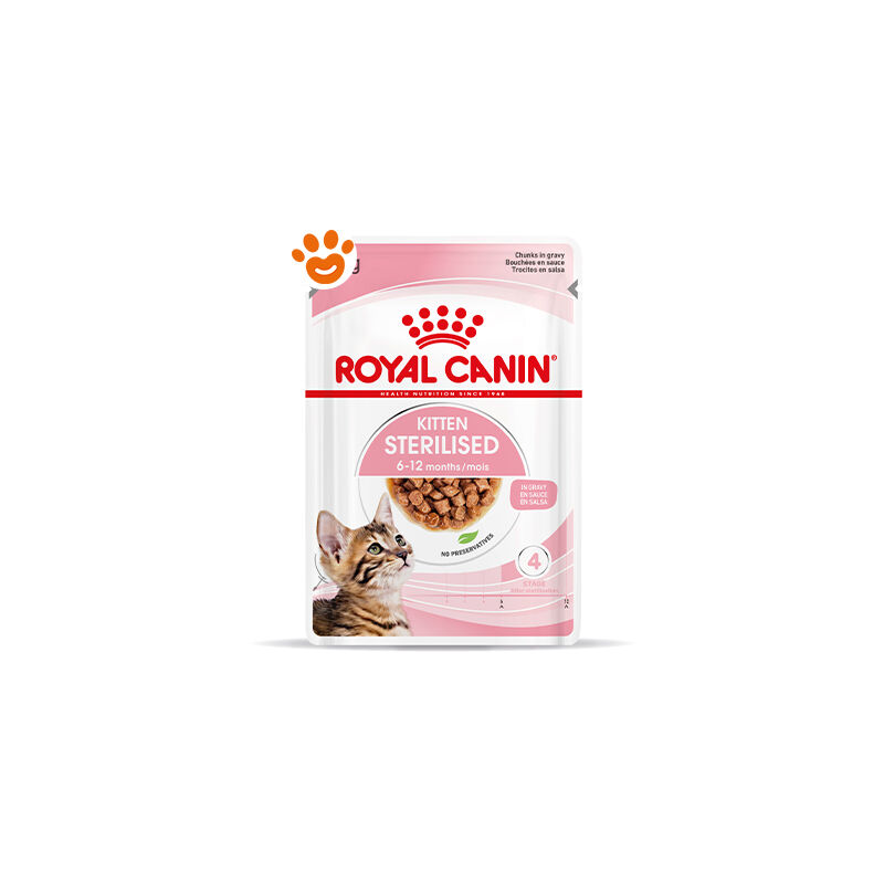 foto del prodotto cat sterilised kitten in salsa cat sterilised kitten in salsa bustina da 85 gr royal canin