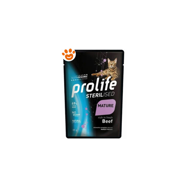 foto del prodotto cat sterilised mature manzo cat sterilised mature manzo bustina da 85 gr prolife