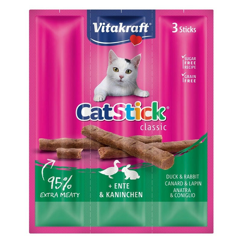 foto del prodotto cat stick con anatra e coniglio da 3 pz vitakraft