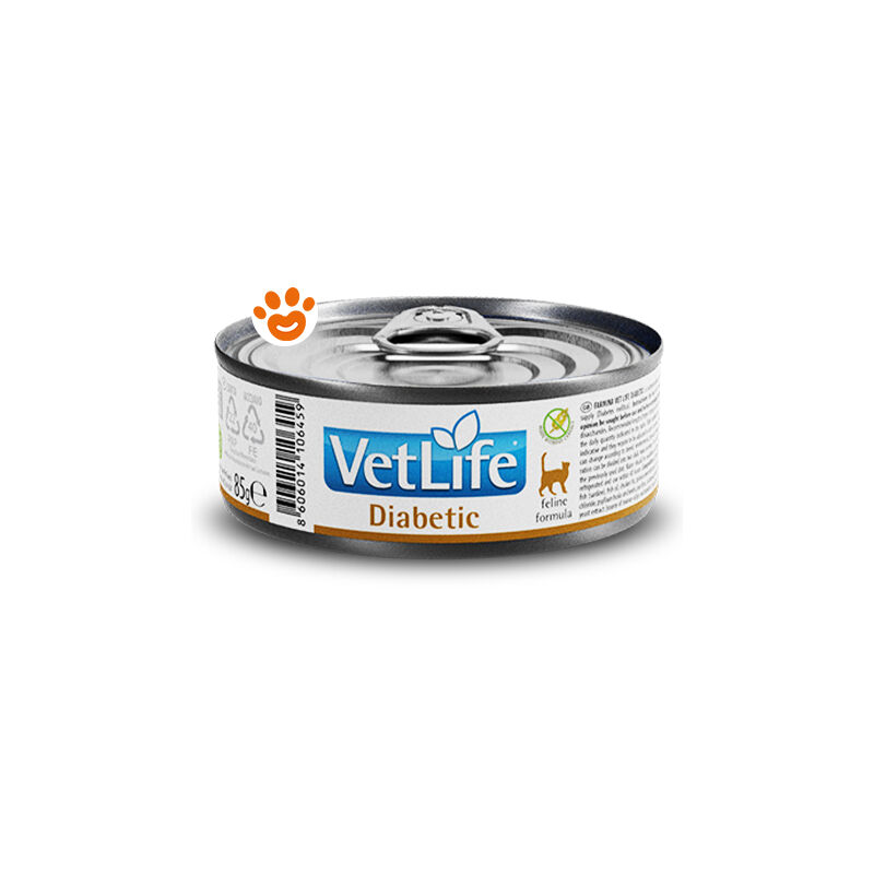 foto del prodotto cat vet life diabetic lattina da 85 gr farmina