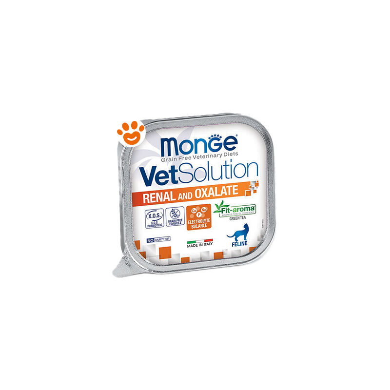 foto del prodotto cat vetsolution renal e oxalate cat vetsolution renal e oxalate vaschetta da 100 gr monge