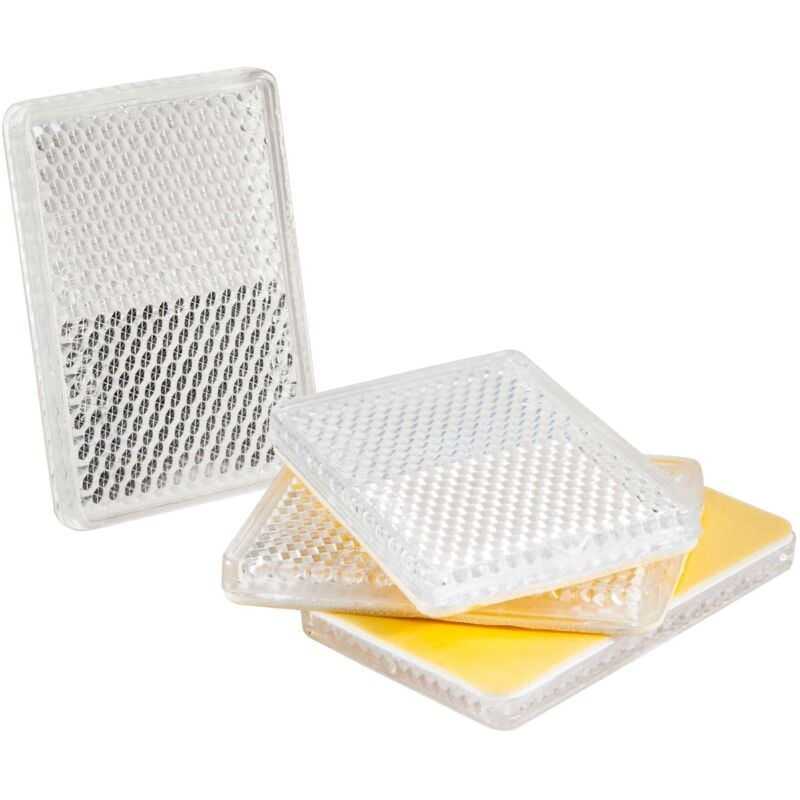 foto del prodotto catadiottro adesivo 57x40mm bianco 4 pz