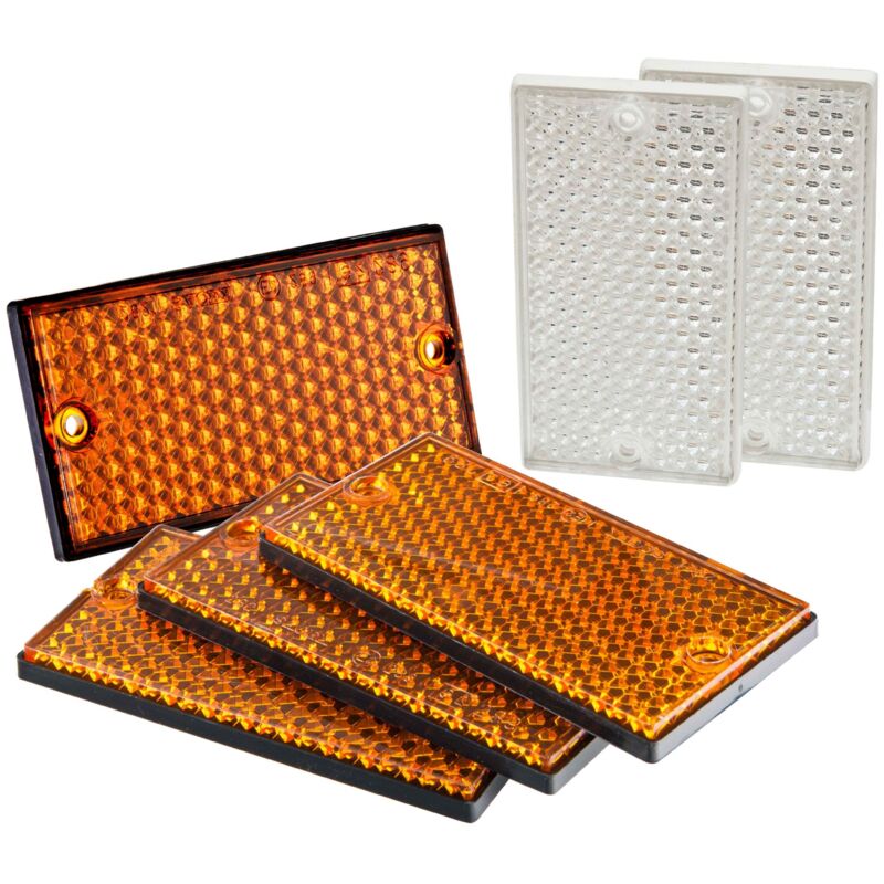 foto del prodotto catadiottro rettangolare 105x54mm 6 pezzi