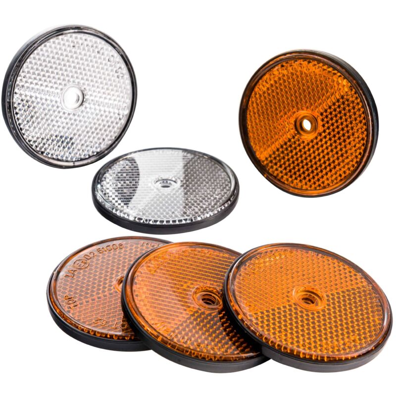 foto del prodotto catadiottro rotondo da 61 mm da fissare 6 pz