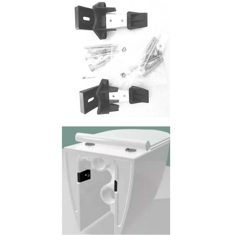 foto del prodotto catalano kit fissaggio a parete nascosto obbligatorio sfera per wc e bidet a terra della serie sfera 54 9056080000