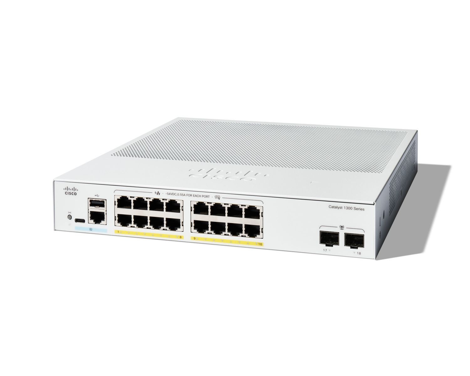 foto del prodotto catalyst 1300 16 port ge, full poe, 2x1g sfp