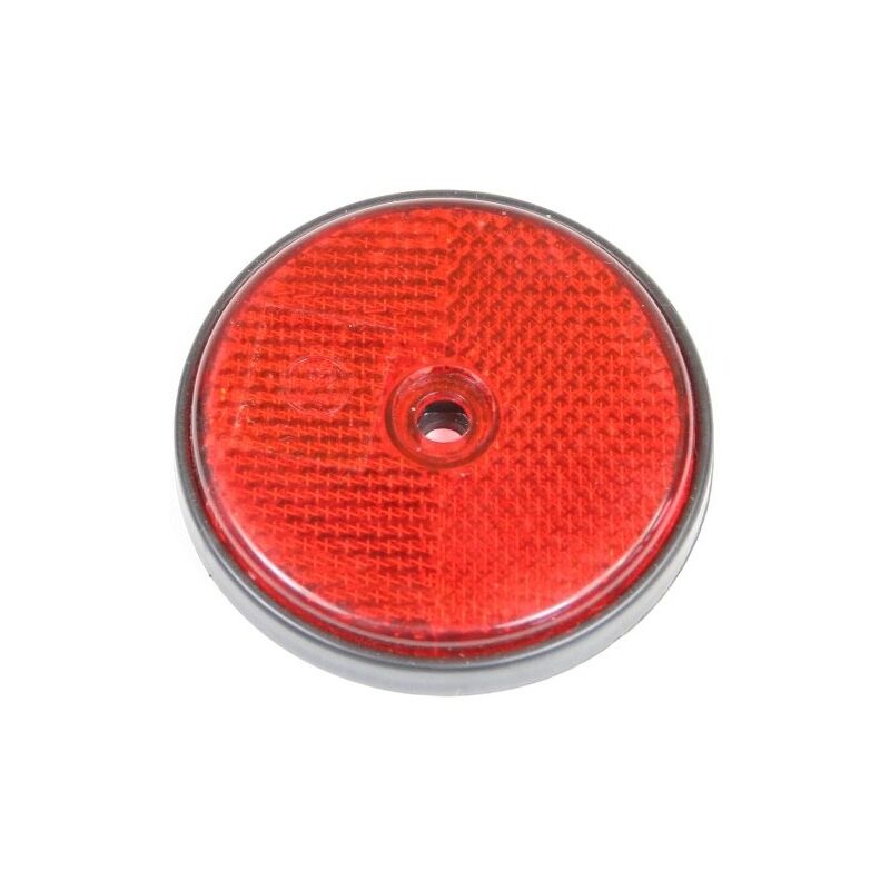 foto del prodotto catarifrangente con foro rosso 60mm